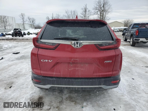 2021 Honda CR-V EX with VIN 2HKRW2H58MH619889, listed as a Copart auction lot 46990635 with 100,828 mi miles and Salvage Title. Bid and sale history available at carsss.com. Image 6.