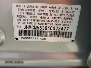 2004 Honda Accord LX z VIN JHMCM56364C023477, wystawiony jako Copart lot #65583575 z przebiegiem 218 445 mil mil oraz Szkoda całkowita • Salvage title. Historia ofert i sprzedaży dostępna na DreamBid. Obrazek 12.