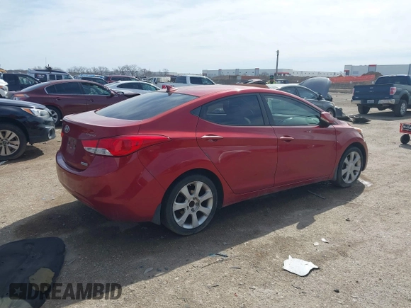 2012 Hyundai Elantra Limited with VIN KMHDH4AE7CU335325, listed as a IAAI auction lot 41680850 with 105,991 mi miles. Bid and sale history available at carsss.com. Image 4.
