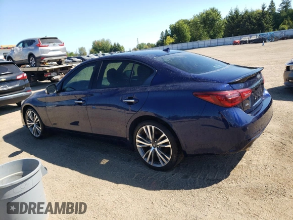 2023 Infiniti Q50 SENSORY with VIN JN1EV7CR5PM541206, listed as a Copart auction lot 69795404 with 5,305 mi miles and Clean Title. Bid and sale history available at carsss.com. Image 2.