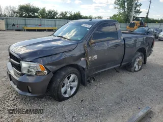 2014 Ram 1500 Express with VIN 3C6JR7AT9EG139128, listed as a Copart auction lot 55254275 with 152,300 mi miles and Salvage title. Bid and sale history available at DreamBid. Image 1.
