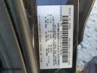 2012 Mazda Mazda3 i Touring with VIN JM1BL1VF3C1506133, listed as a Copart auction lot 53744105 with 203,135 mi miles and Clean Title. Bid and sale history available at carsss.com. Image 12.