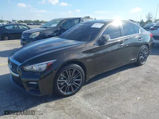 2016 Infiniti Q50 3.0t Red Sport 400 with VIN JN1FV7AR4GM451987, listed as a IAAI auction lot 41891826 with 64,931 mi miles. Bid and sale history available at carsss.com. Image 17.