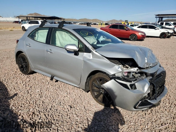 2023 Toyota Corolla Hatchback XSE with VIN JTNC4MBE3P3212414, listed as a Copart auction lot 72445644 with 8,155 mi miles and Salvage Title. Bid and sale history available at carsss.com. Image 4.