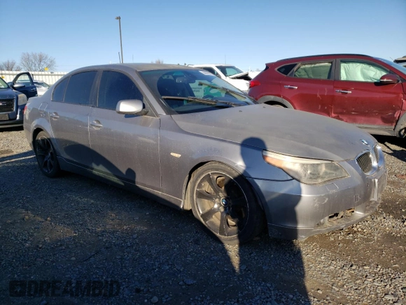 2007 BMW 5 Series 550i with VIN WBANB53507CP06492, listed as a Copart auction lot 44062275 with 143,030 mi miles and Clean Title. Bid and sale history available at DreamBid. Image 4.