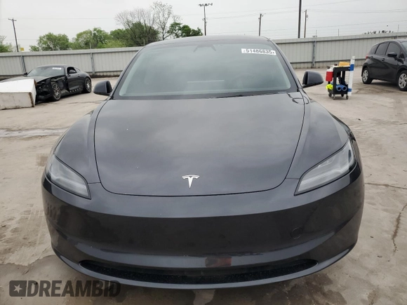 2024 Tesla Model 3 with VIN 5YJ3E1EA0RF861070, listed as a Copart auction lot 51486835 with 6,917 mi miles and Salvage Title. Bid and sale history available at DreamBid. Image 5.