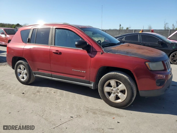 2014 Jeep Compass Sport with VIN 1C4NJCBA1ED790189, listed as a Copart auction lot 49410925 with 183,076 mi miles and Clean Title. Bid and sale history available at carsss.com. Image 4.