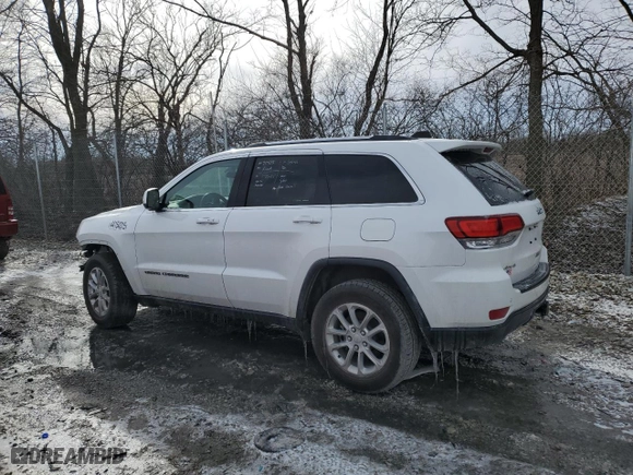 2021 Jeep Grand Cherokee Laredo X with VIN 1C4RJFAG9MC840625, listed as a Copart auction lot 44154315 with 61,424 mi miles and Non Repairable. Bid and sale history available at carsss.com. Image 2.