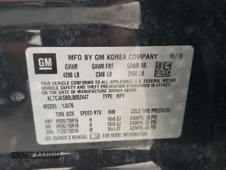 2020 Chevrolet Trax LS with VIN KL7CJKSB0LB052447, listed as a Copart auction lot 59269385 with 21,311 mi miles and Non repairable. Bid and sale history available at DreamBid. Image 13.