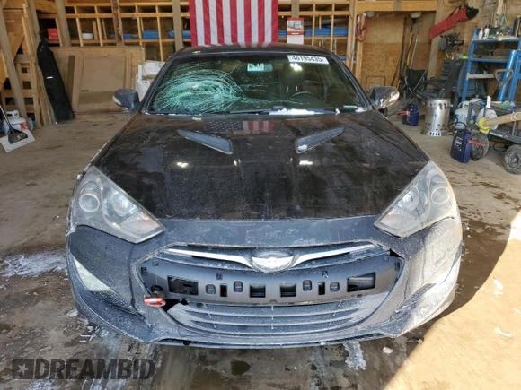 2015 Hyundai Genesis Coupe R-Spec with VIN KMHHU6KJ0FU124296, listed as a Copart auction lot 46195435 with 148,714 mi miles and Salvage title. Bid and sale history available at DreamBid. Image 5.