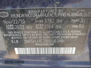 2011 Hyundai Elantra Limited с VIN 5NPDH4AE2BH006349, выставлен на аукционе IAAI как лот 42525165 с пробегом 149 160 миль миль и . История ставок и продаж доступна на DreamBid. Изображение 9.