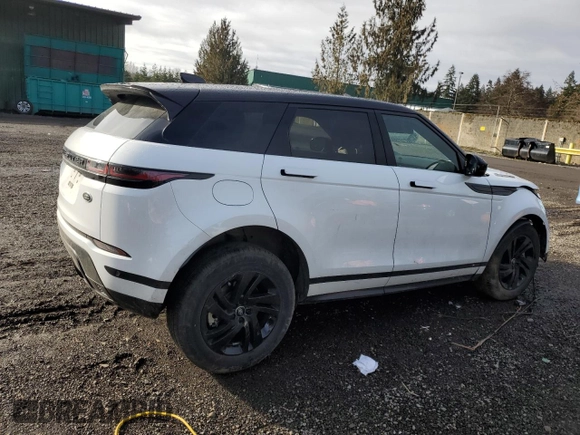 2021 Land Rover Range Rover Evoque R-Dynamic S with VIN SALZT2FX1MH152934, listed as a Copart auction lot 46004135 with 0 mi miles and Salvage Title. Bid and sale history available at carsss.com. Image 3.
