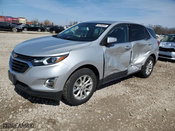 2019 Chevrolet Equinox LT with VIN 2GNAXKEV2K6152623, listed as a Copart auction lot 50296585 with 81,105 mi miles and Salvage Title. Bid and sale history available at carsss.com. Image 1.