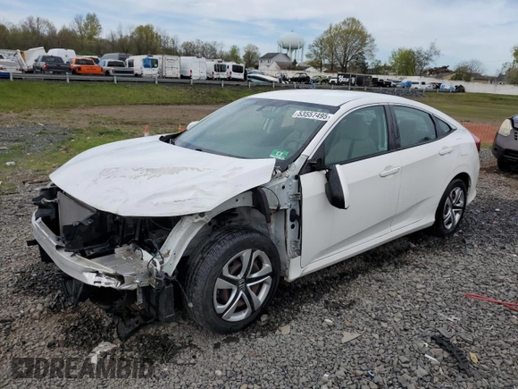 2018 Honda Civic LX with VIN 2HGFC2F55JH597340, listed as a Copart auction lot 53557495 with 8,232 mi miles and Salvage Title. Bid and sale history available at DreamBid. Image 1.