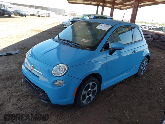2015 FIAT 500e с VIN 3C3CFFGE6FT503161, выставлен на аукционе IAAI как лот 42583326 с пробегом 21 162 миль миль и . История ставок и продаж доступна на DreamBid. Изображение 2.