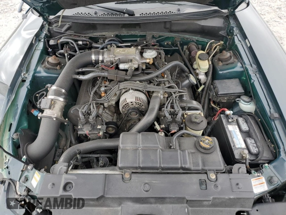 1998 Ford Mustang GT with VIN 1FAFP45X5WF276463, listed as a Copart auction lot 47502755 with 97,931 mi miles and Salvage Title. Bid and sale history available at carsss.com. Image 12.