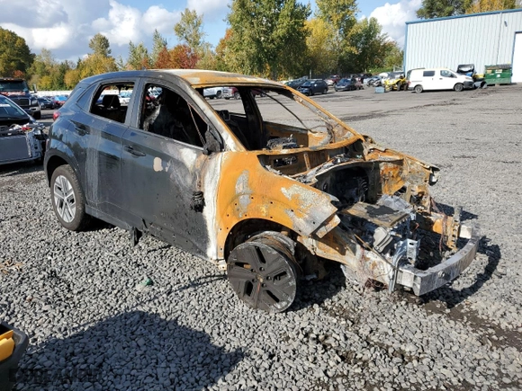 2023 Hyundai Kona Electric SE with VIN KM8K23AG5PU191977, listed as a Copart auction lot 77636504 with 0 mi miles and Salvage Title. Bid and sale history available at carsss.com. Image 4.