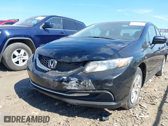 2015 Honda Civic Sedan LX with VIN 19XFB2F52FE004487, listed as a IAAI auction lot 41900671 with 125,497 mi miles. Bid and sale history available at carsss.com. Image 6.