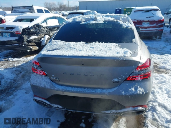 2024 Genesis G70 3.3T Sport Advanced with VIN KMTG54SE7RU136939, listed as a IAAI auction lot 41293218 with 8,160 mi miles. Bid and sale history available at carsss.com. Image 16.