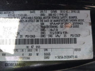 2012 Ford Focus SE with VIN 1FAHP3F28CL255965, listed as a IAAI auction lot 42469698 with 236,307 mi miles and . Bid and sale history available at DreamBid. Image 9.