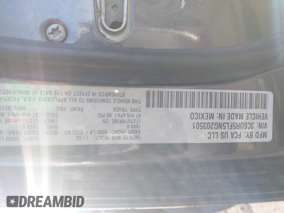 2022 Ram 2500 Laramie with VIN 3C6UR5FL5NG203501, listed as a IAAI auction lot 41763767 with 75,715 mi miles and . Bid and sale history available at DreamBid. Image 9.
