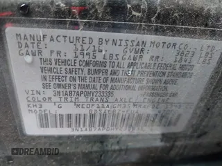 2017 Nissan Sentra S с VIN 3N1AB7AP0HY233335, выставлен на аукционе IAAI как лот 41096701 с пробегом 92 963 миль миль и . История ставок и продаж доступна на DreamBid. Изображение 9.