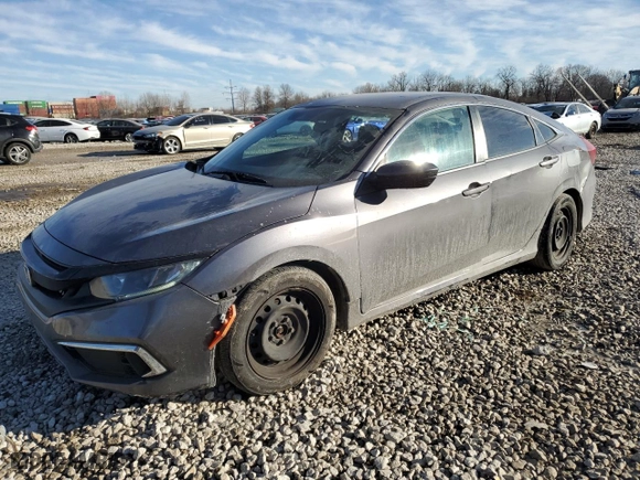 2019 Honda Civic Sedan LX with VIN 2HGFC2F66KH567841, listed as a Copart auction lot 42167145 with 86,934 mi miles and Salvage Title. Bid and sale history available at carsss.com. Image 1.