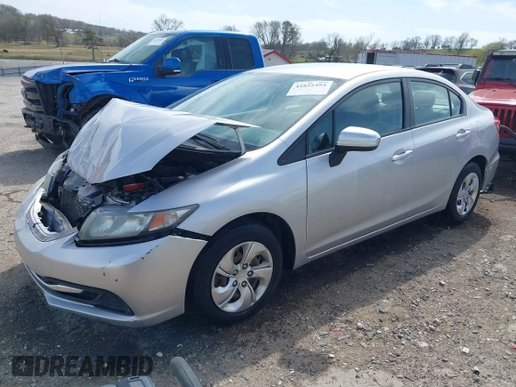 2014 Honda Civic Sedan LX with VIN 19XFB2F50EE039186, listed as a IAAI auction lot 41822494 with 116,499 mi miles. Bid and sale history available at carsss.com. Image 18.