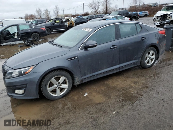2015 Kia Optima LX with VIN KNAGM4A70F5638487, listed as a Copart auction lot 51425135 with 147,626 mi miles and Salvage Title. Bid and sale history available at carsss.com. Image 1.