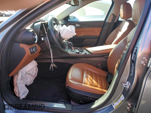 2019 Alfa Romeo Giulia Ti Sport with VIN ZARFANBN9K7612582, listed as a Copart auction lot 78522094 with 0 mi miles and Salvage Title. Bid and sale history available at carsss.com. Image 7.