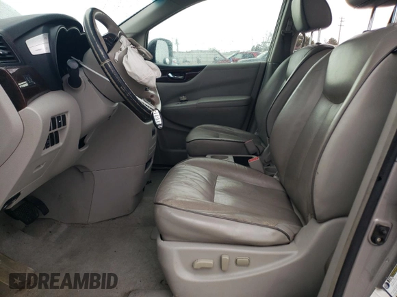 2011 Nissan Quest SL z VIN JN8AE2KP9B9006698, wystawiony jako Copart lot #45771245 z przebiegiem 158 486 mil mil oraz Szkoda całkowita • Salvage title. Historia ofert i sprzedaży dostępna na DreamBid. Obrazek 7.