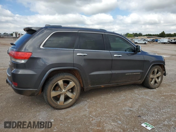 2015 Jeep Grand Cherokee Overland with VIN 1C4RJFCT4FC813510, listed as a Copart auction lot 41466395 with 135,124 mi miles and Salvage Title. Bid and sale history available at carsss.com. Image 3.