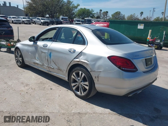2020 Mercedes-Benz C 300 with VIN W1KWF8DB4LR598862, listed as a IAAI auction lot 41693955 with 19,238 mi miles and . Bid and sale history available at carsss.com. Image 3.