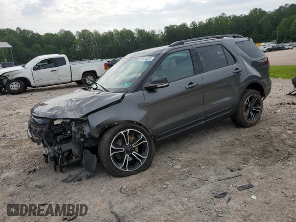 2015 Ford Explorer Sport z VIN 1FM5K8GTXFGC46452, wystawiony jako Copart lot #60426205 z przebiegiem 94 385 mil mil oraz Szkoda całkowita • Salvage title. Historia ofert i sprzedaży dostępna na DreamBid. Obrazek 1.