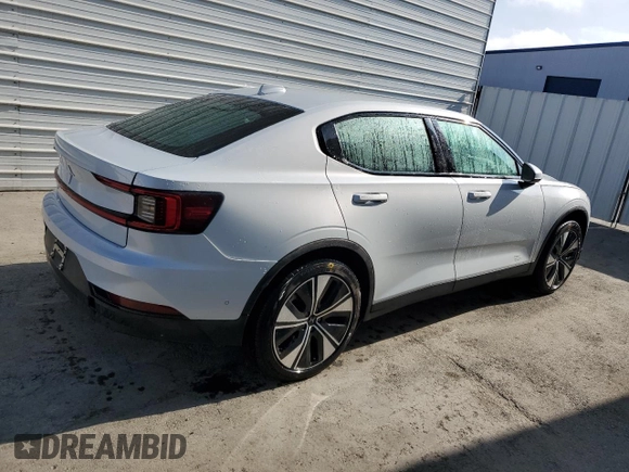 2023 Polestar 2 with VIN YSMED3KA3PL147072, listed as a Copart auction lot 69332714 with 45,897 mi miles and Clean Title. Bid and sale history available at DreamBid. Image 3.