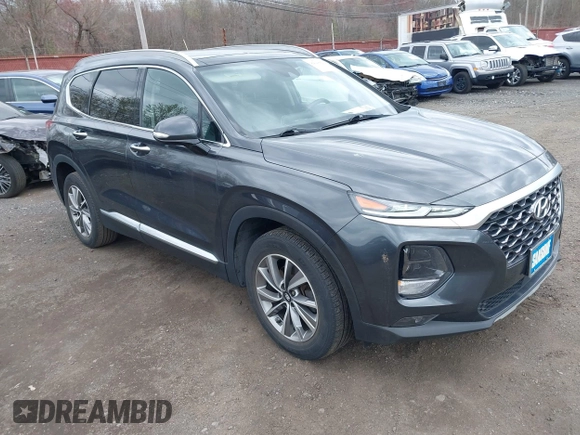 2020 Hyundai Santa Fe SEL with VIN 5NMS3CADXLH247789, listed as a IAAI auction lot 42048642 with 40,483 mi miles. Bid and sale history available at carsss.com. Image 1.