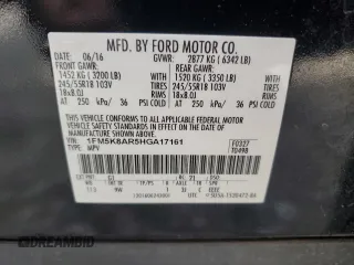 2017 Ford Police Interceptor Utility z VIN 1FM5K8AR5HGA17161, wystawiony jako Copart lot #60197085 z przebiegiem Nie podano mil oraz Szkoda całkowita • Salvage title. Historia ofert i sprzedaży dostępna na DreamBid. Obrazek 13.