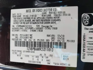 2012 Ford Mustang Premium с VIN 1ZVBP8AM9C5211013, выставлен на аукционе IAAI как лот 41861439 с пробегом 167 286 миль миль и . История ставок и продаж доступна на DreamBid. Изображение 9.