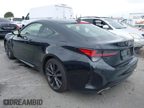 2023 Lexus RC 350 F Sport with VIN JTHGZ5BC4P5027402, listed as a IAAI auction lot 42181360 with 11,780 mi miles and . Bid and sale history available at DreamBid. Image 3.