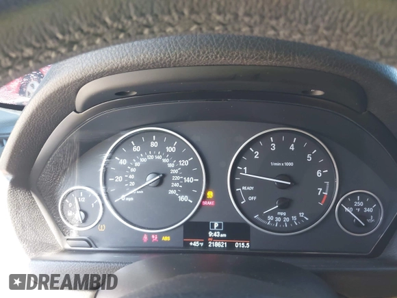 2015 BMW 3 Series 320i with VIN WBA3B1G57FNT02019, listed as a IAAI auction lot 42128277 with 218,621 mi miles and . Bid and sale history available at DreamBid. Image 16.