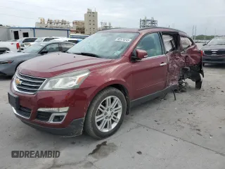 2015 Chevrolet Traverse LT with VIN 1GNKRGKDXFJ237029, listed as a Copart auction lot 62574245 with 148,409 mi miles and Salvage title. Bid and sale history available at DreamBid. Image 1.