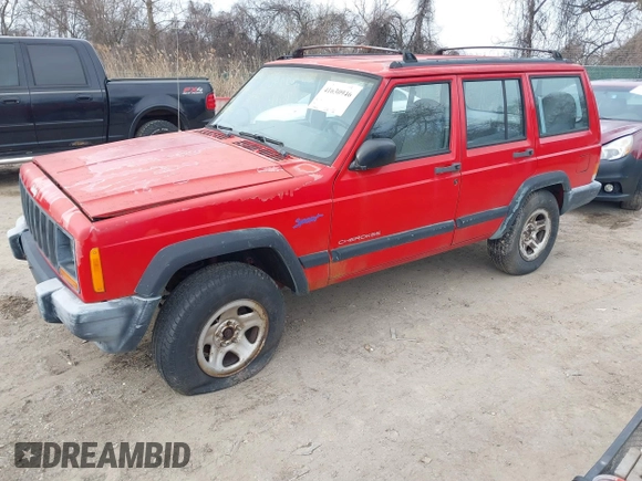 1998 Jeep Cherokee Sport with VIN 1J4FT68SXWL245626, listed as a IAAI auction lot 41630946 with 190,000 mi miles. Bid and sale history available at carsss.com. Image 2.