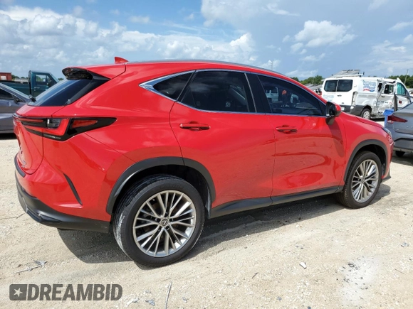 2022 Lexus NX with VIN JTJHGCEZ1N2000556, listed as a Copart auction lot 67162094 with 59,299 mi miles and Salvage Title. Bid and sale history available at carsss.com. Image 3.