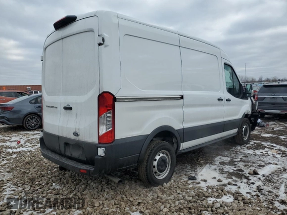 2023 Ford Transit Cargo with VIN 1FTBR1C8XPKB74159, listed as a Copart auction lot 86372424 with 19,082 mi miles and Salvage Title. Bid and sale history available at carsss.com. Image 3.