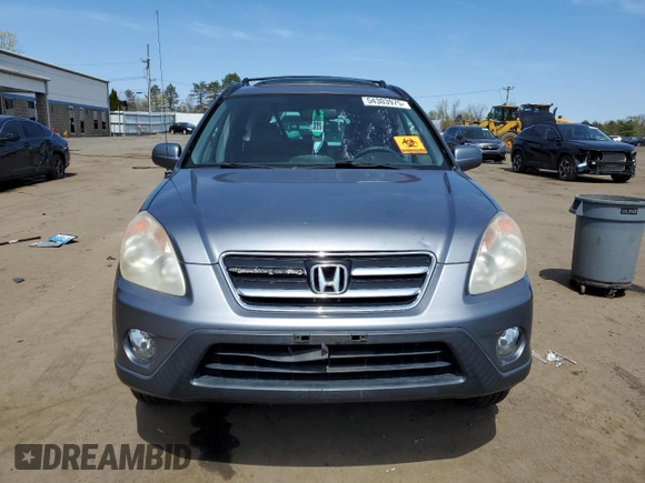 2005 Honda CR-V EX SE with VIN SHSRD78945U303551, listed as a Copart auction lot 54303975 with Not Provided miles and Salvage Title. Bid and sale history available at DreamBid. Image 5.