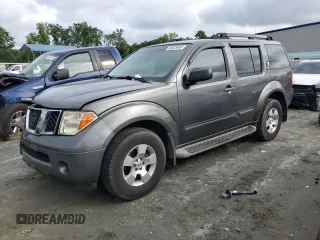 2007 Nissan Pathfinder SE with VIN 5N1AR18U47C648369, listed as a Copart auction lot 58533605 with 202,971 mi miles and Salvage title. Bid and sale history available at DreamBid. Image 1.