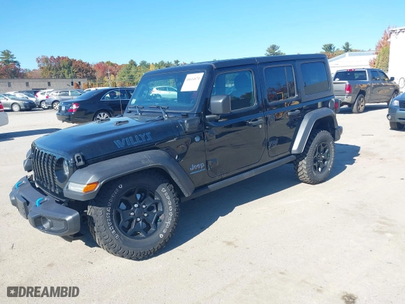 2023 Jeep Wrangler 4xe with VIN 1C4JJXN69PW604841, listed as a IAAI auction lot 40614070 with 21,737 mi miles. Bid and sale history available at carsss.com. Image 18.