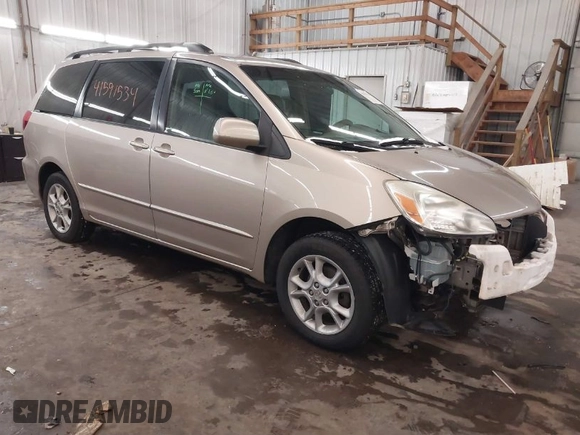 2005 Toyota Sienna XLE with VIN 5TDBA22C85S047371, listed as a IAAI auction lot 41591534 with 185,209 mi miles and . Bid and sale history available at DreamBid. Image 1.