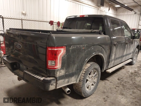 2017 Ford F-150 XL with VIN 1FTEW1EP3HKD25225, listed as a IAAI auction lot 41506022 with 106,071 mi miles. Bid and sale history available at carsss.com. Image 4.