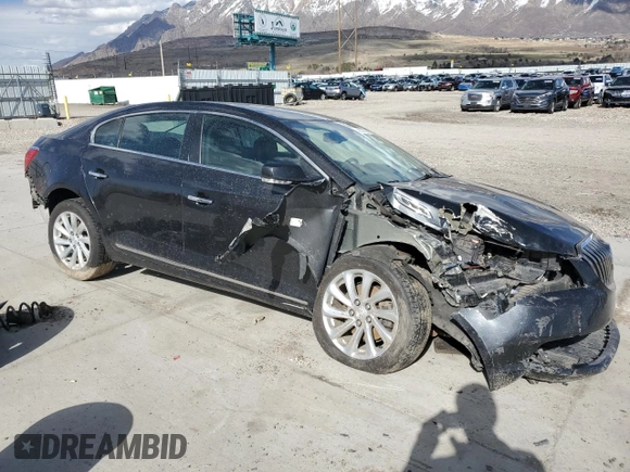 2014 Buick LaCrosse Leather with VIN 1G4GB5G37EF277461, listed as a Copart auction lot 49537795 with 165,043 mi miles and Salvage Title. Bid and sale history available at DreamBid. Image 4.